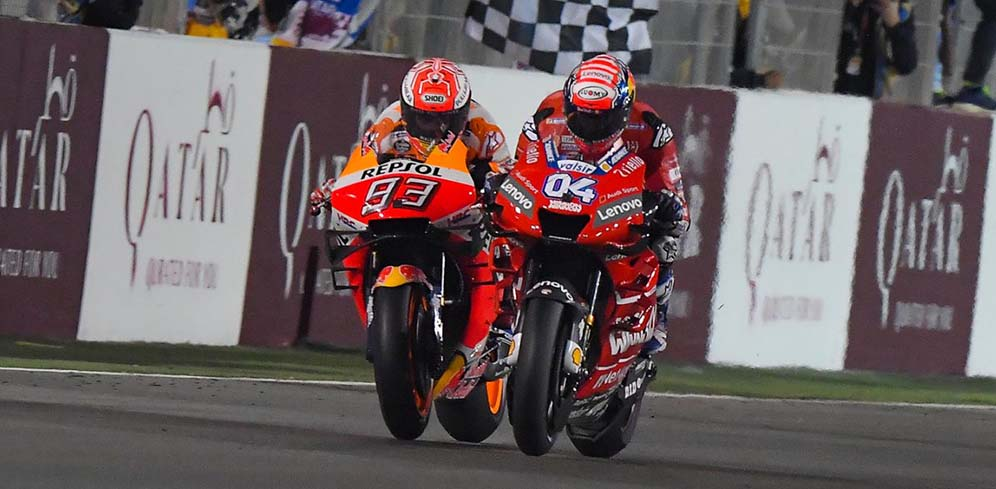 Adegan Thriller Dovizioso Vs Marquez